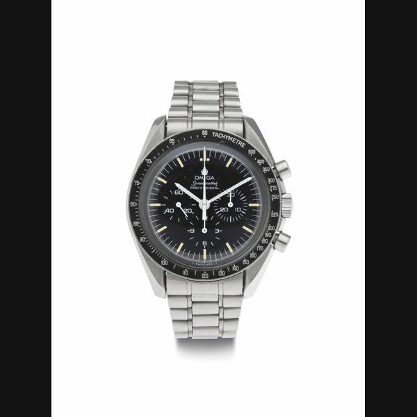 Omega Omega. A Stainless Steel Chronograph Wristwatch with Bracelet SIGNED OMEGA, SPEEDMASTER PROFESSIONAL, REF. ST 145.022, MOVEMENT NO. 48'256'958, CIRCA 1975