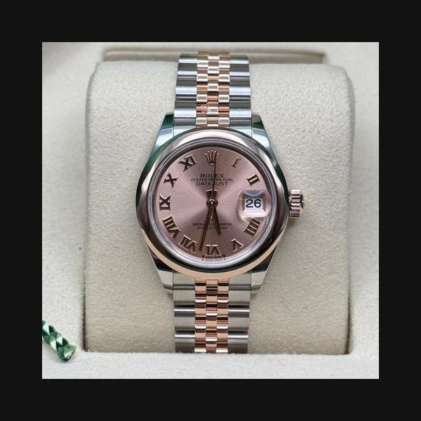 Rolex Rolex Lady-DatejustNEW 2026 Pink Roman Dial Two Tone Rose Gold Smooth Jubilee Bracelet