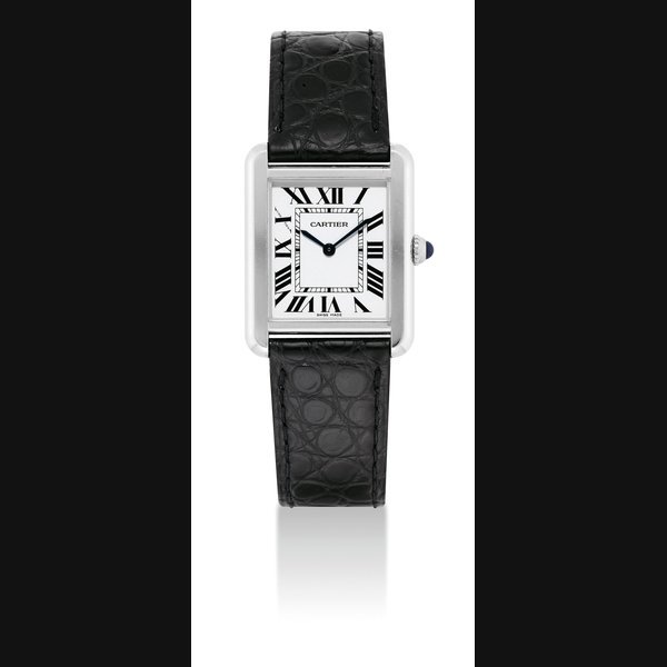 Cartier CARTIER. A LADY'S STAINLESS STEEL RECTANGULAR WRISTWATCH SIGNED CARTIER, TANK MODEL, REF. 2716, CASE NO. 860753 LX, CIRCA 2007
