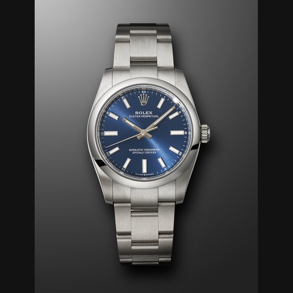 Rolex ROLEX, STAINLESS STEEL 'OYSTER PERPETUAL' WITH BLUE DIAL, REF. 124200, Price & Market Data