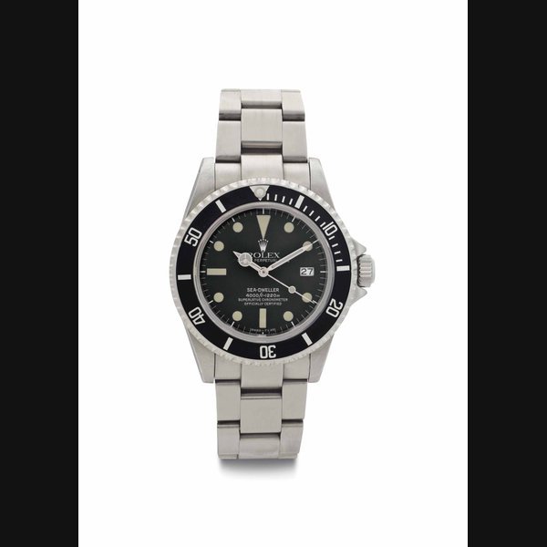 Rolex Rolex. A Stainless Steel Automatic Wristwatch with Center Seconds, Date and Bracelet SIGNED ROLEX, OYSTER PERPETUAL DATE, SEA-DWELLER, 4000FT = 1220M, SUPERLATIVE CHRONOMETER, OFFICIALLY CERTIFIED, REF. 16660, CASE NO. 7'471'187, CIRCA 1982