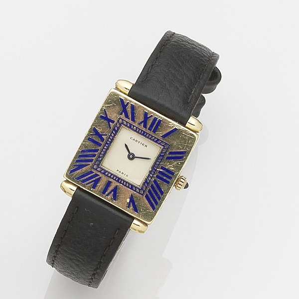 Cartier. A lady's 18ct gold quartz wristwatch Quadrant, Ref:21609, Case No.A101785, Circa 1985