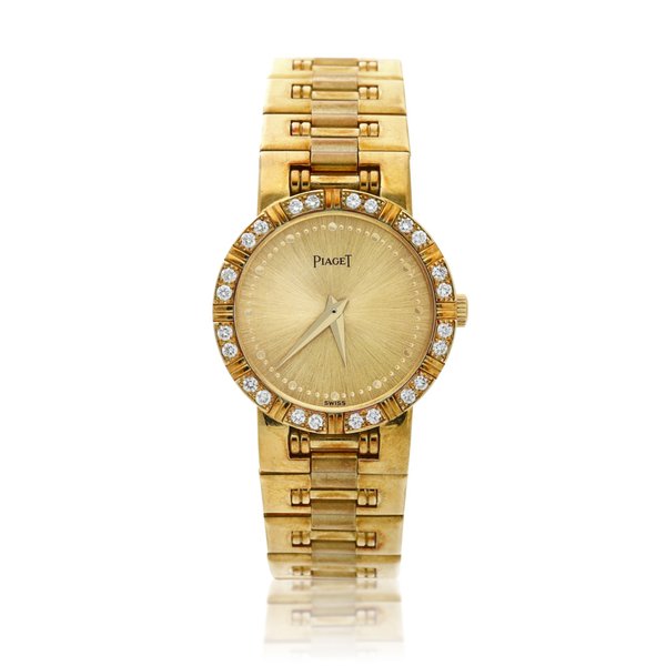 Piaget Reference 80564 K 81 Dancer  A yellow gold and diamond-set bracelet watch, Circa 1990