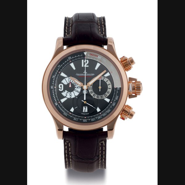 JAEGER-LECOULTRE. AN OVERSIZED 18K PINK GOLD AUTOMATIC CHRONOGRAPH WRISTWATCH WITH DATE SIGNED JAEGER-LECOULTRE, MASTER COMPRESSOR CHRONOGRAPH, CASE NO. 2547463, REF. 146.2.25, CIRCA 2005