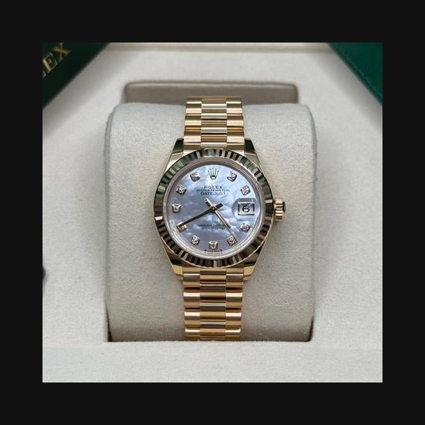 Rolex Rolex Lady-DatejustNEW 2026 Mother of Pearl Diamond Dial 18K Yellow Gold President Bracelet