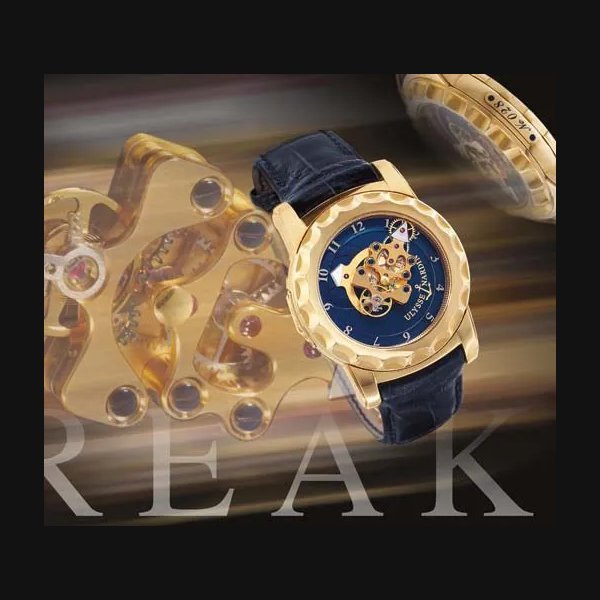 Ulysse Nardin ULYSSE NARDIN. A FINE AND RARE 18K PINK GOLD CARROUSEL TOURBILLON WRISTWATCH WITH DUAL DIRECT ESCAPEMENT AND SEVEN-DAY POWER RESERVE