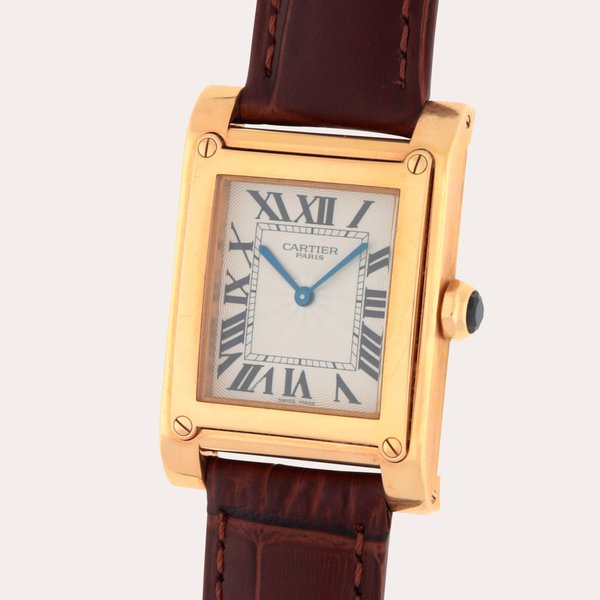 Cartier Tank à Vis 'CPCP', Reference 2484D | A yellow gold wristwatch | Circa 2005