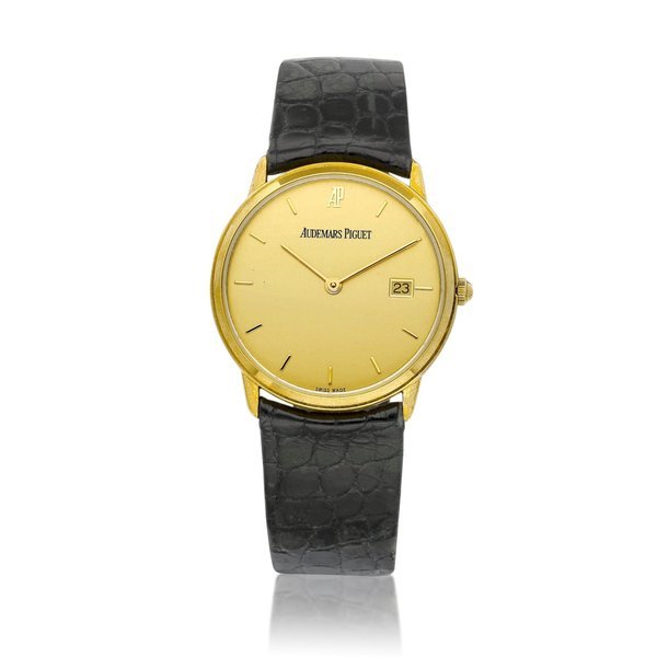 Audemars Piguet A yellow gold wristwatch with date, Circa 1990 |  愛彼  |  黃金腕錶，備日期顯示，約1990年製