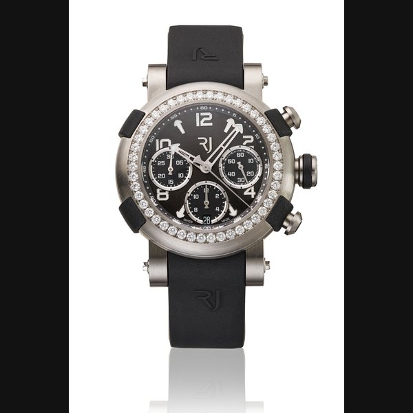 ROMAIN JEROME, TITANIUM AND DIAMOND-SET ARRAW MARINE CHRONOGRAPH WRISTWATCH, REF. 1M42C.TTTR.1517.RB.1101 CASE NO. 701'002
