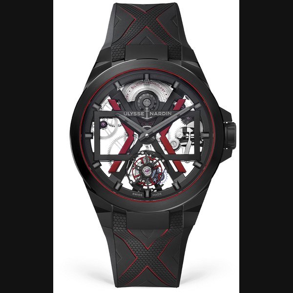 Ulysse Nardin Ulysse Nardin Blast Tourbillon 45 mm Silver Dial Titanium / Ceramic Rubber Strap 1723-400-3B/BLACK