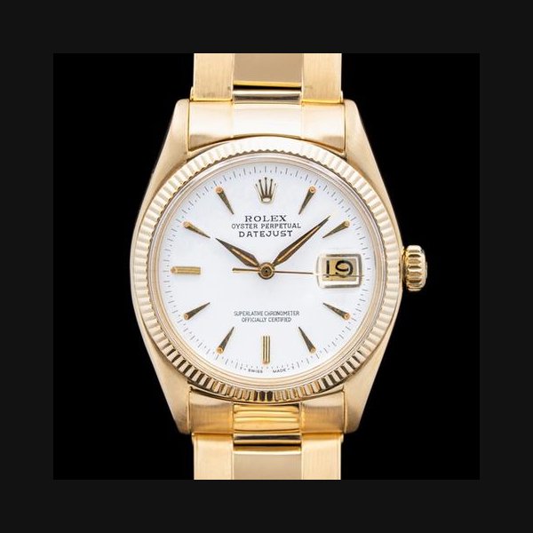 Rolex Datejust6605 Datejust 18K Yellow Gold White Dial Circa. 1956