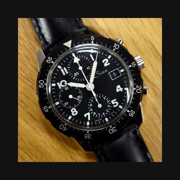 Sinn 10341 mm 103 B HD HANDAUFZUG Chronograph Plexiglas Valjoux 7760