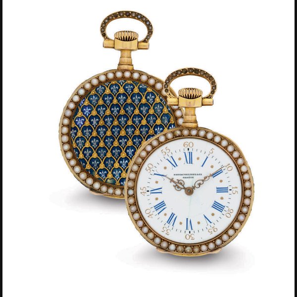 Patek Philippe PATEK PHILIPPE. AN 18K GOLD, ENAMEL AND PEARL OPENFACE KEYLESS LEVER PENDANT WATCH SIGNED PATEK PHILIPPE & CO., GENEVA, CUVETTE NO. 78174, CASE NO. 200306, MANUFACTURE IN 1887, Price & Market Data