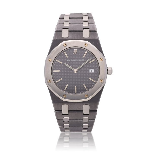 Audemars Piguet Reference 56175TT.O.0789TT Royal Oak Championship 'Nick Faldo' |  A tantalum and stainless steel wristwatch with date and bracelet, Circa 1990 · 56175TT.O.0789TT