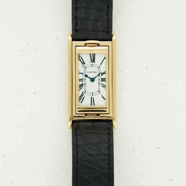 Cartier Cartier Tank Basculante 18k Yellow Gold Mechanical Wind
