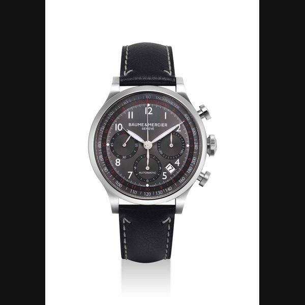 BAUME & MERCIER. A STAINLESS STEEL AUTOMATIC CHRONOGRAPH WRISTWATCH WITH DATE SIGNED BAUME & MERCIER, GENEVE, CAPELAND MODEL, REF. M0A10003, CASE NO. 5'889'003, CIRCA 2011