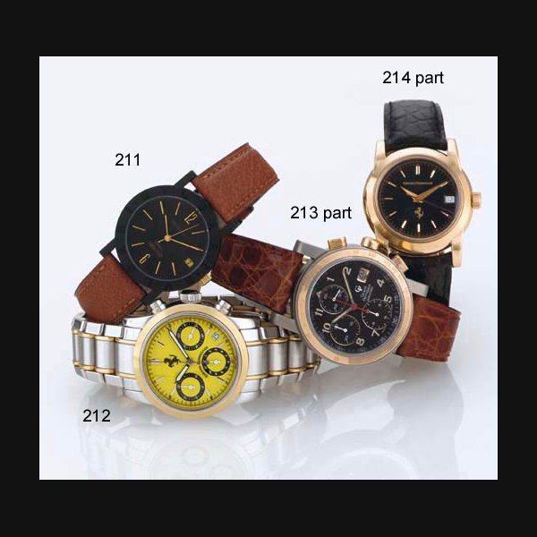 GIRARD-PERREGAUX. A TITANIUM AND PINK GOLD AUTOMATIC CHRONOGRAPH WRISTWATCH WITH DATE SIGNED GIRARD-PERREGAUX, NO. T0-0100, REF. 7000, CIRCA 1995