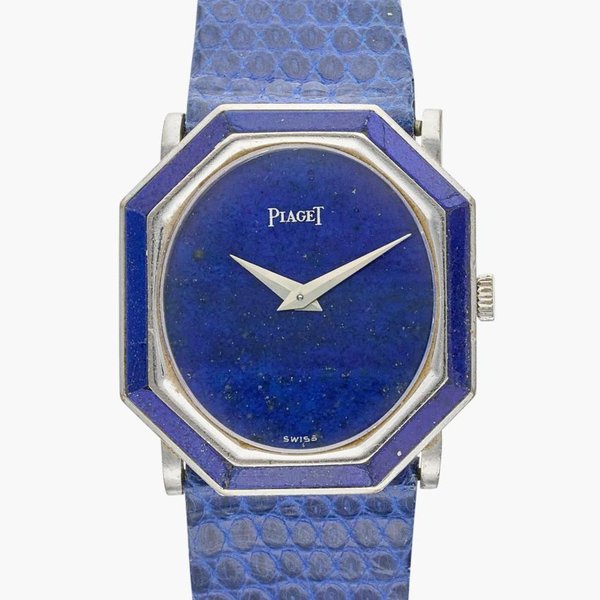 Piaget 18k white gold and lapis