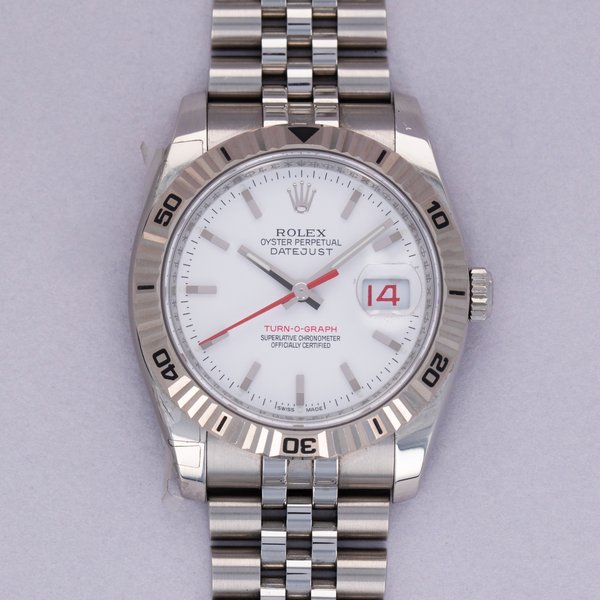 Rolex Rolex Turn-O-Graph 116264 White Dial 30 Year Award watch for the Kuwait Oil Company with Guarantee · 116264