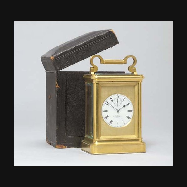 A Victorian gilt-brass chronometer carriage timepiece E. WHITE, LONDON, NO.691. THIRD QUARTER 19TH CENTURY
