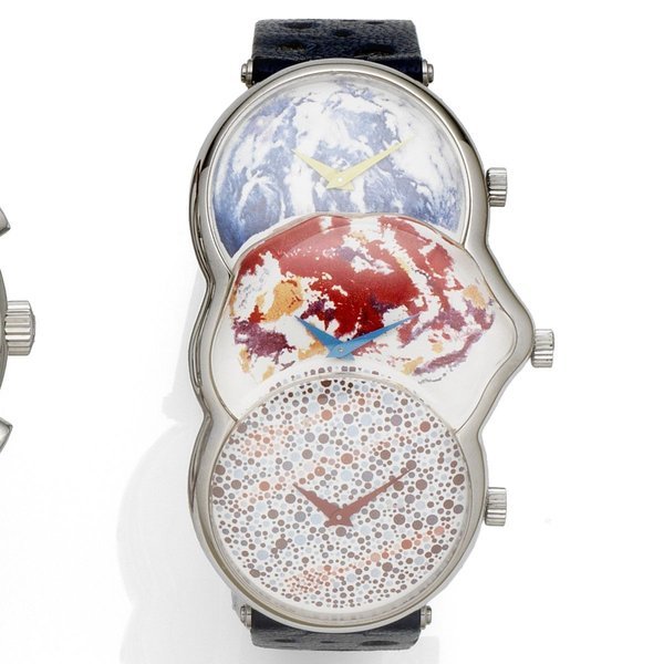 Movado Movado. An 18K white gold manual wind wristwatch Artist Series 'Elapse, Eclipse, Ellipse' James Rosenquist, Ref:90.15.980, No.180/180, Circa 1991 · 90.15.980