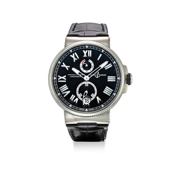 Ulysse Nardin Marine Chronometer, Reference 1183-122 | A stainless steel wristwatch with date and power reserve indication, Circa 2000 | 雅典 Marine Chronometer 型號1183-122 | 精鋼腕錶，備日期及動力儲備顯示，約2000年製 · 1183-122