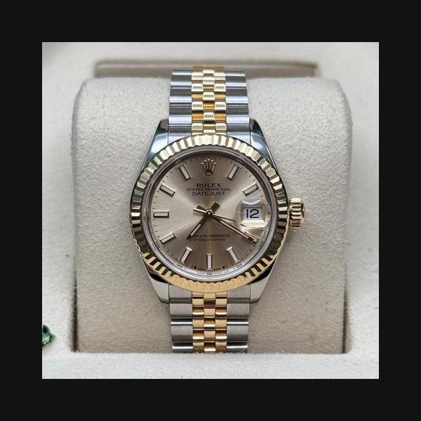 Rolex Lady-DatejustChampagne Index Dial Two Tone Yellow Gold Fluted Jubilee Bracelet Ref. 279173