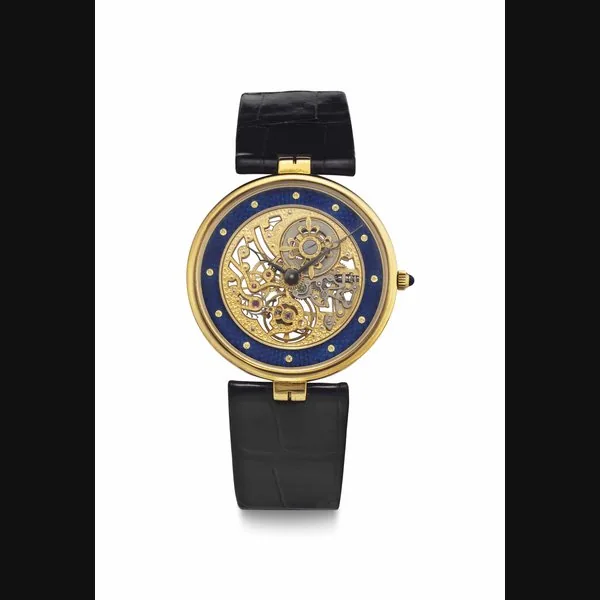 Patek Philippe. An Attractive 18k Gold Skeletonized Wristwatch SIGNED PATEK PHILIPPE, REF. 3885, MOVEMENT NO. 1'389'295, CASE NO. 2'900'780, MANUFACTURED IN 1999