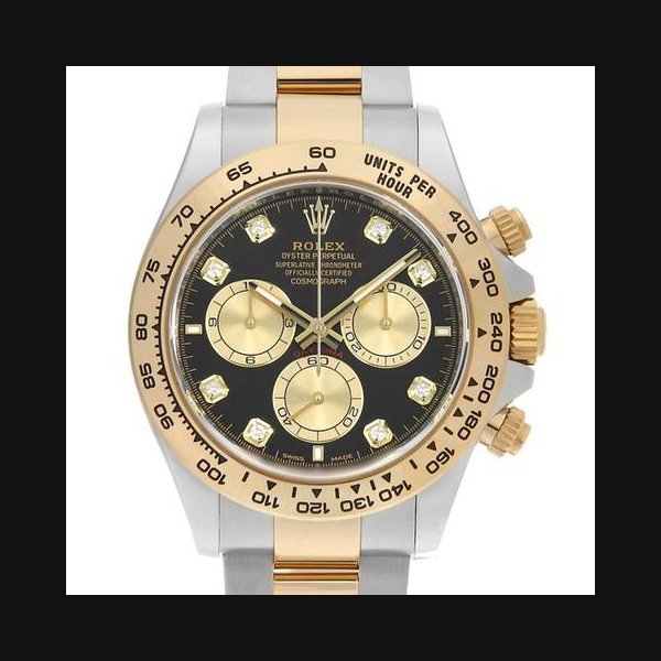 Rolex Rolex DaytonaCosmograph Daytona 8P diamond 126503G black xGolden Random Number USED mens