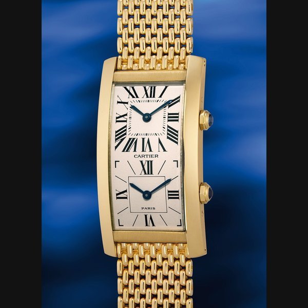 Cartier Cartier Ref. 367-90 Tank Cintrée Dual Time