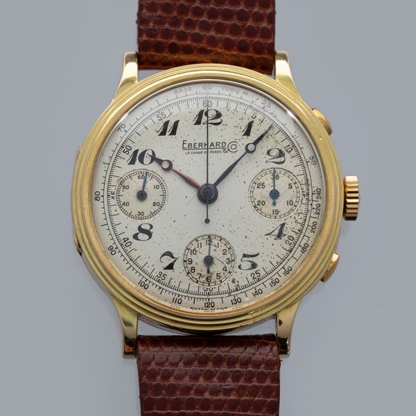 Eberhard Eberhard	Chronograph Breguet Dial Hunter Case 18k YG