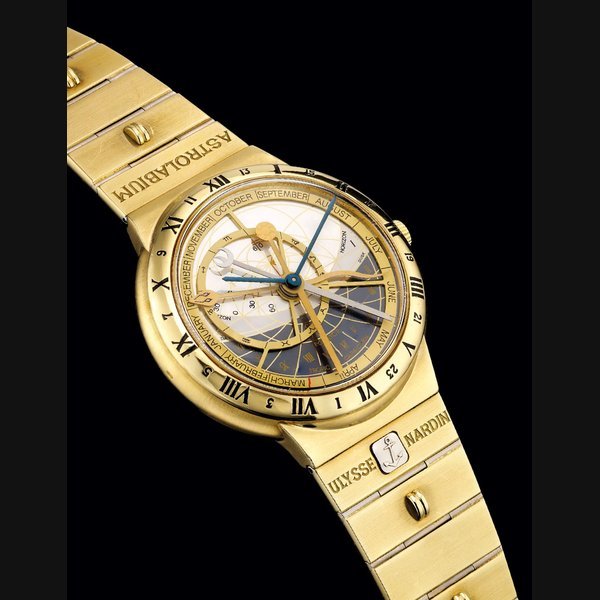 Ulysse Nardin ULYSSE NARDIN. A VERY FINE AND RARE 18K GOLD LIMITED EDITION AUTOMATIC WRISTWATCH WITH SWEEP CENTRE SECONDS AND CHAMPLEVÉ ENAMEL DIAL · 8156-111