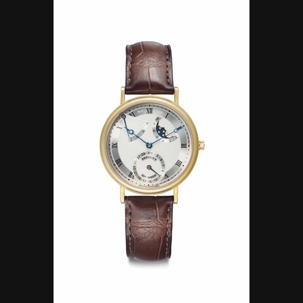 Breguet. A Fine and Attractive 18k Gold Automatic Wristwatch with Moon Phases, Power Reserve and Date Signed Breguet, Ref. 3137, Movement No. 10'226, Case No. 9259, Circa 2002