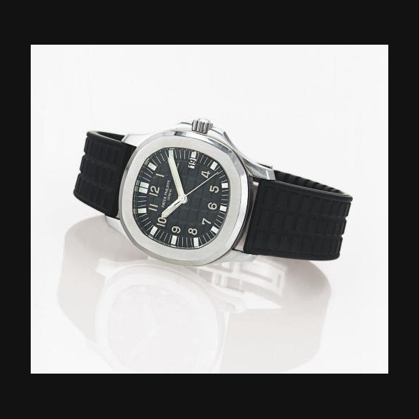 PATEK PHILIPPE. A STAINLESS STEEL CUSHION WRISTWATCH WITH CENTER SECONDS AND DATE SIGNED PATEK PHILIPPE, GENEVE, "AQUANAUT", MOVEMENT NO. 1561808, CASE NO. 4277989, REF. 5064, CIRCA 2000