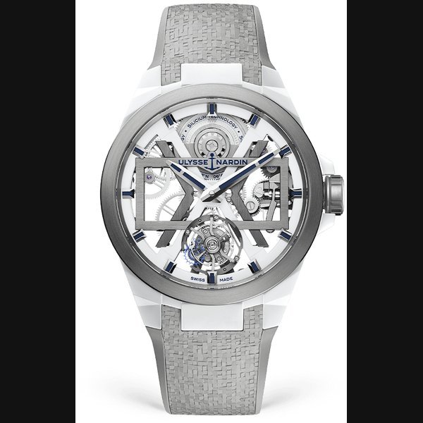 Ulysse Nardin Ulysse Nardin Blast Tourbillon 45 mm Silver Dial Titanium / Ceramic Rubber Strap 1723-400-3B/00