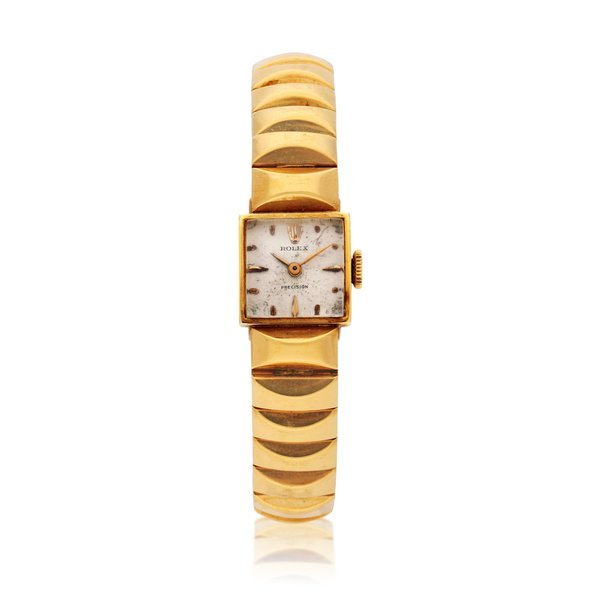 Rolex Precision | A yellow gold bracelet wristwatch, Circa 1948