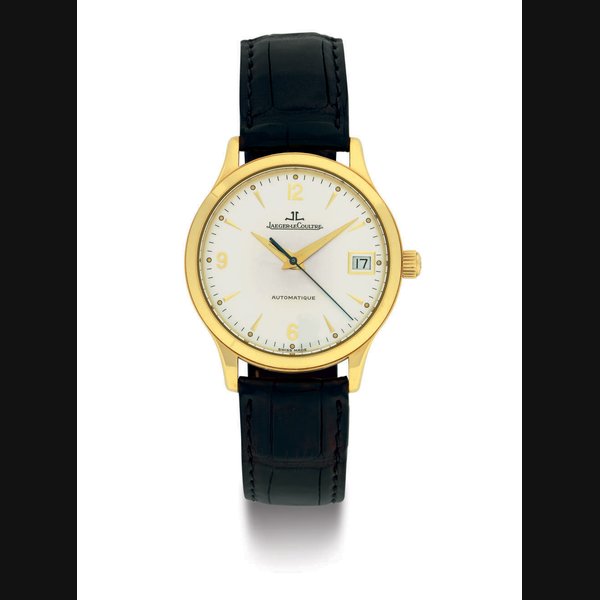 JAEGER-LECOULTRE. AN 18K GOLD AUTOMATIC WRISTWATCH WITH DATE AND CENTER SECONDS SIGNED JAEGER-LECOULTRE, MASTER CONTROL, AUTOMATIQUE, 1000 HOURS, NO. 0089, REF. 145.1.89, CIRCA 1996