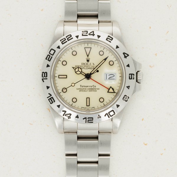 Rolex Rolex Explorer II 16550 Cream Dial Retailed By Tiffany 