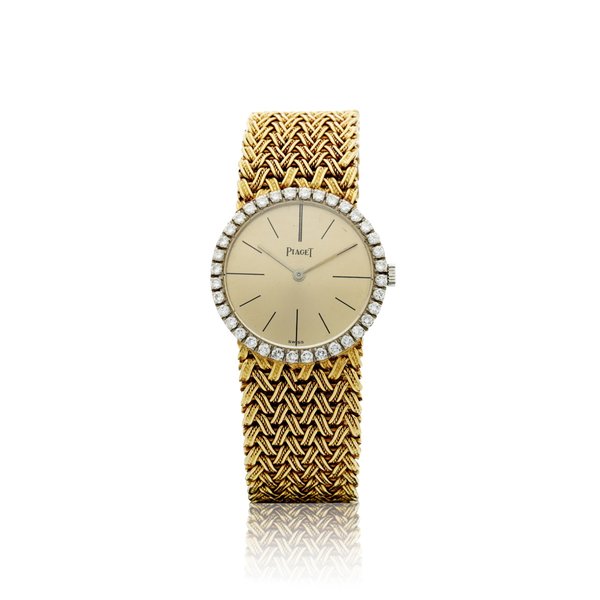 Piaget Reference 926D1  A yellow gold and diamond-set bracelet watch, Circa 1980