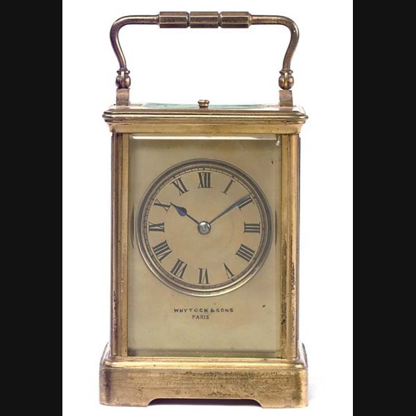 A French gilt-brass striking and repeating carriage clock, circa 1880