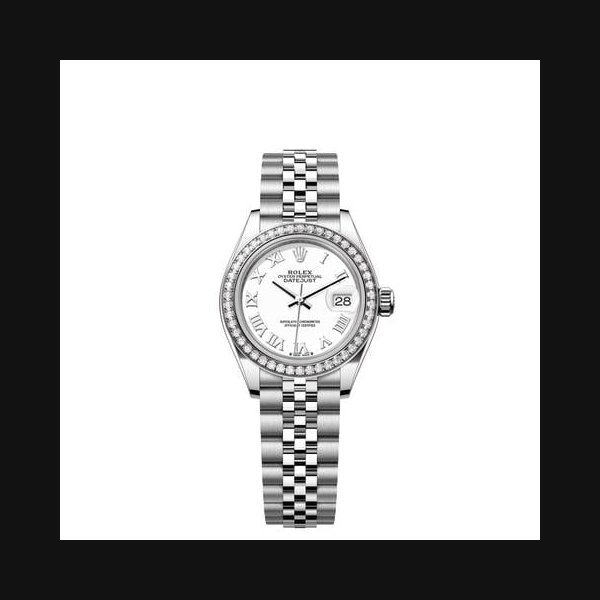 Rolex Rolex Lady-DatejustWhite Roman Dial Diamond Bezel Stainless Steel Jubilee Bracelet