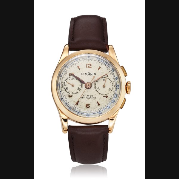 LEMANIA, ANTIMAGNETIC PINK GOLD CHRONOGRAPH