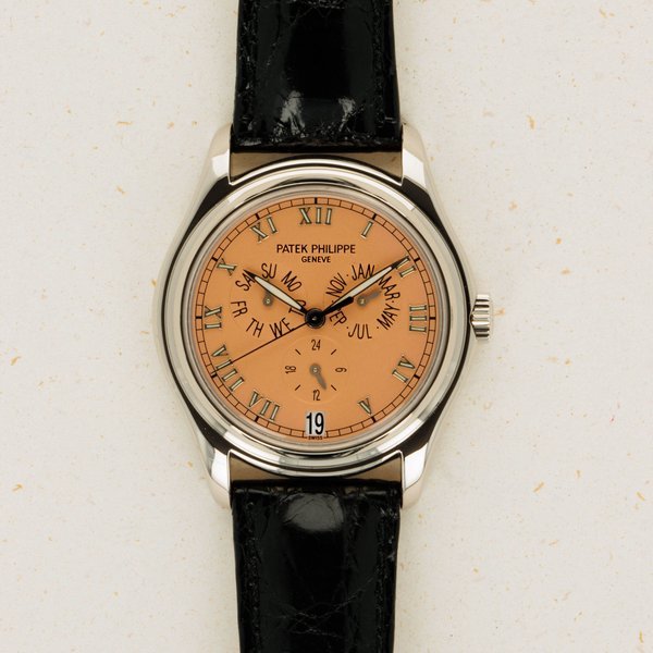 Patek Philippe Patek Philippe Annual Calendar 5035G 18k WG Salmon Dial Box and Papers