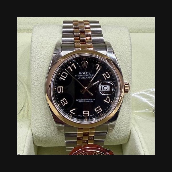 Rolex Rolex Datejust36 Rolex Datejust 36 ref 116201 Everose Gold Black Dial