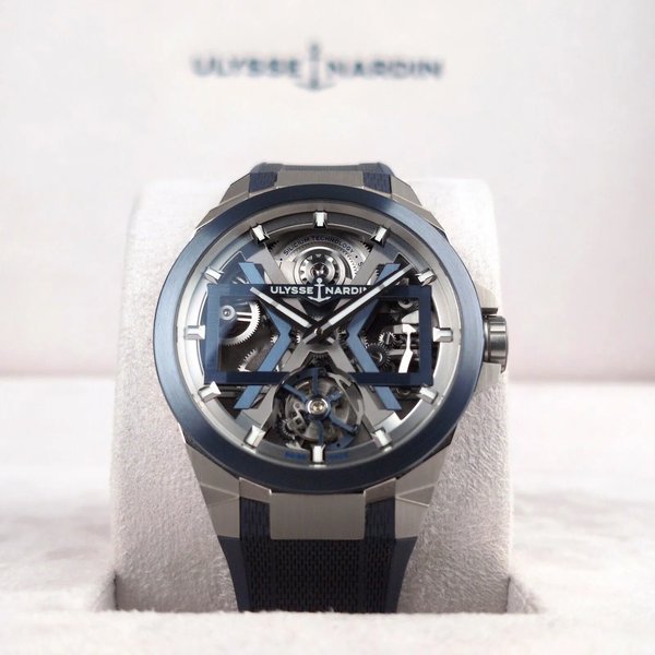 Ulysse Nardin Virtually Unworn Ulysse Nardin Blast Tourbillon Skeleton 1723-400 Complete Set