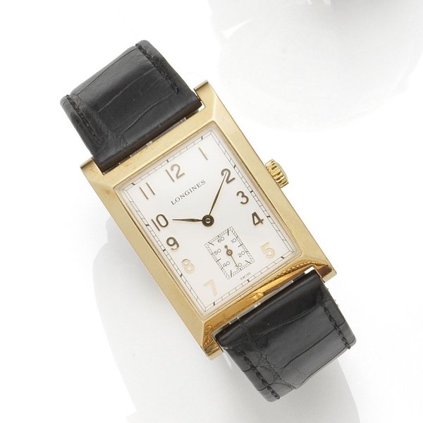 Longines. An 18K gold Limited Edition manual wind wristwatch Ref:L56626, No.21/500, Case No.29421028, Sold 10th May 2000
