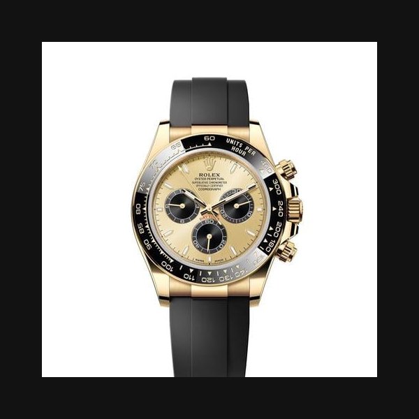 Rolex DaytonaNEW 2026 PikachuYML Champagne Dial Yellow Gold Case Ceramic Bezel Oysterflex Strap Ref. 126518ln