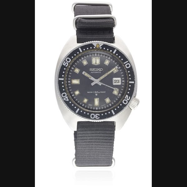 Seiko A GENTLEMAN'S STAINLESS STEEL SEIKO 150M AUTOMATIC DIVERS WRIST WATCH CIRCA 1970s, REF. 6105-8000 · 6105-8000