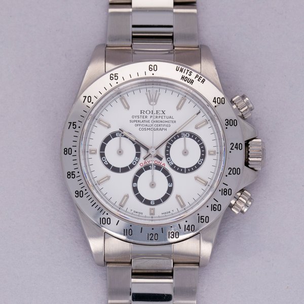 Rolex Rolex Cosmograph Daytona 16520 Zenith White Dial Box and Papers