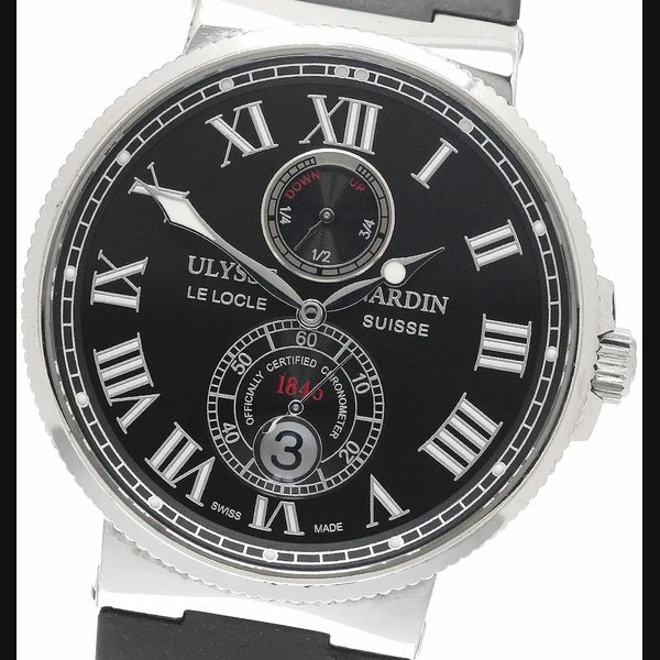 Ulysse Nardin Maxi Marine 263-67 Automatic 43mm Box Papers Black Men's Watch